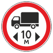 Дорожный знак 3.15 «Ограничение длины» (металл 0,8 мм, III типоразмер: диаметр 900 мм, С/О пленка: тип А коммерческая)